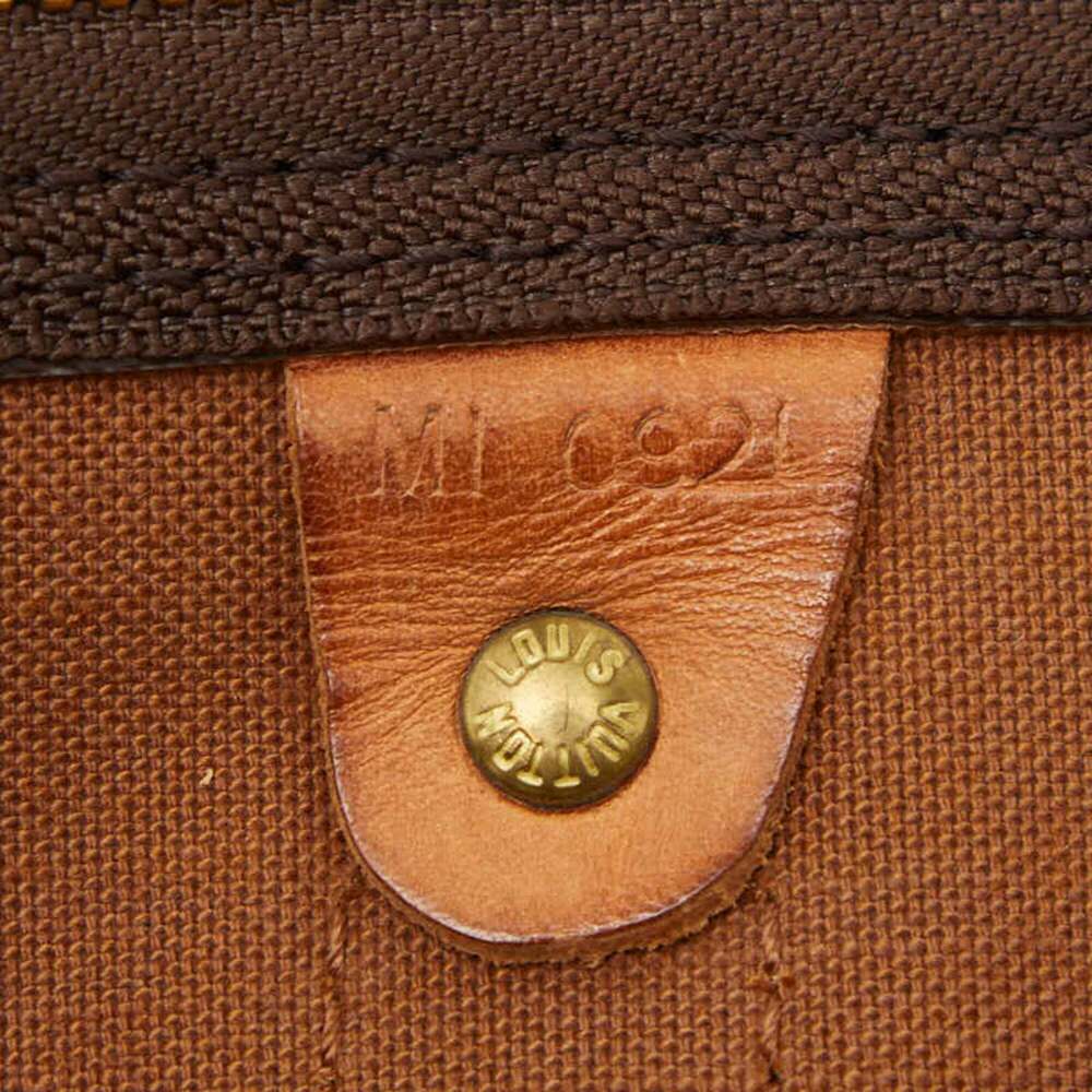 LOUIS VUITTON Authentic Brown Monogram Leather Keepall 55 Boston Bag - Picture 12 of 12